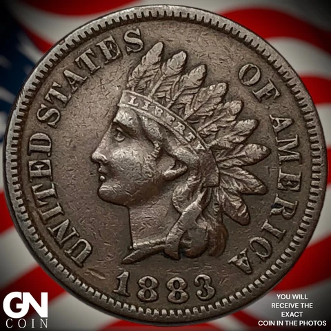 1883 Indian Head Cent Penny  Q7892 Cover