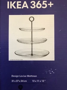 Ikea 365+ Glass 3 Tier, Design By Louisa Wattman, 12” X 11” X 13” - Picture 1 of 2