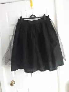 Vintage 1950’s Black Net Underskirt Petticoat 30/32" Waist - Picture 1 of 6