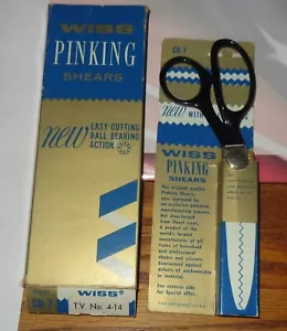 FORBICI DA TAGLIO VINTAGE RESISTENTI WISS CB7 MANICO IN METALLO NERO ROSA in SCATOLA - Foto 1 di 8