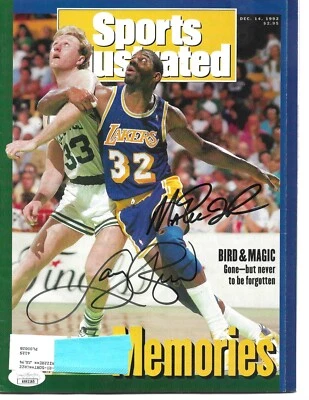 MAGIC JOHNSON & LARRY BIRD SIGNED SPORTS ILLUSTRATED DEC. 14, 1992🔥JSA + 2 COAs - Image 1 of 4