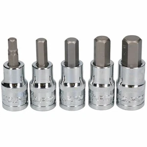 Brocas de llave hexagonales / Allen tamaños métricos de unidad de 1/2" 7 mm - 14 mm 5 piezas - Imagen 1 de 3