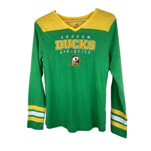 NWT Team Athletics Kids XL University of Oregon Ducks Long Sleeve V-Neck T-Shirt - Picture 1 of 10