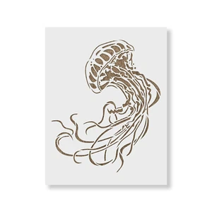 Jellyfish Stencil - Durable & Reusable Mylar Stencils - Picture 1 of 5