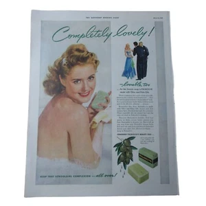 1942 Palmolive Bath Soap / B.F. Goodrich Tires - Vintage Print Ad - Picture 1 of 5