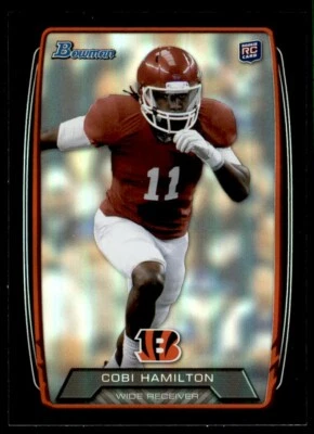 2013 Bowman Rainbow Foil Black Cobi Hamilton Rookie Cincinnati Bengals #197 - Image 1 of 2