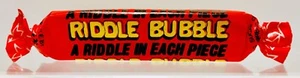 Vintage 1984 Alberts & Son RIDDLE BUBBLE GUM Piece candy container fortune - Picture 1 of 5
