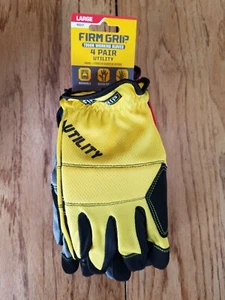 4 Paar GROSSE ARBEITSHANDSCHUHE fester Griff Utility mehrfarbig NEU waschbar robust - Bild 1 von 5