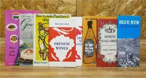 9 VINTAGE1960'S WINE-COCKTAIL-DRINK BOOKLETS-RECIPES & HISTORY-UNUSED - Picture 1 of 4
