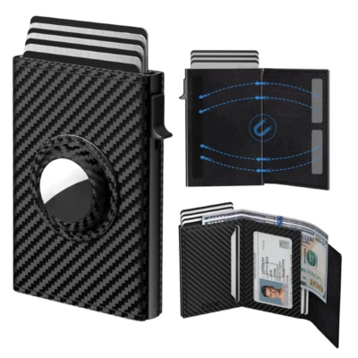 Men's RFID Wallet 5 Card Pop Up With Air Tag Slot (Air Tag Not Included) - Image 1 of 4