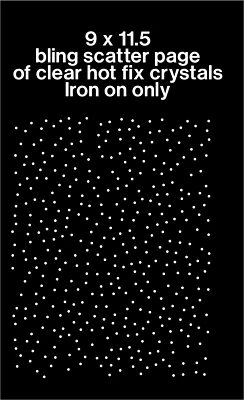 Bling Sheet Rhinestone Iron on Hot Fix clear crystals - Image 1 of 3
