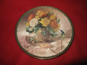 Vintage Splendor Collector Plate Romantic Roses Vieonne Morley WS George - Picture 1 of 5