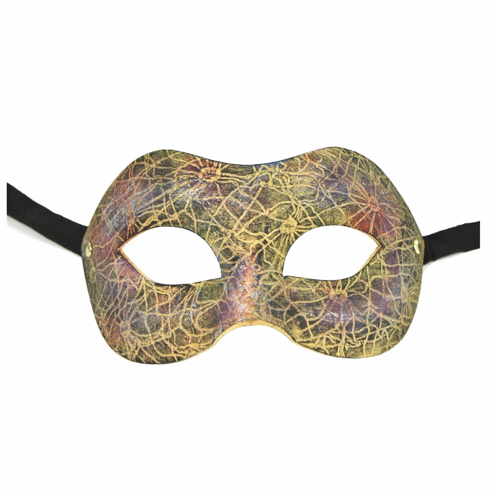 Adult Women's Genuine Venetian Made in Italy Masquerade Costume Eye Mask Floral - Image 1 of 1