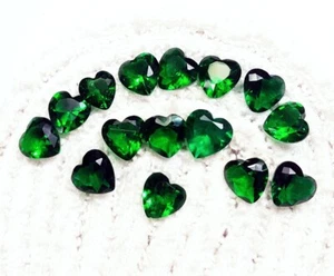 Dark Green Topaz Heart Shape 21.15 Ct/ 15 Pcs Lot Loose Gemstone With Free Gift - Picture 1 of 7