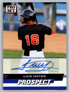 Luis Matos 2022 Leaf Pro Set Prospect Auto PSP-LM2 San Francisco Giants - Picture 1 of 2