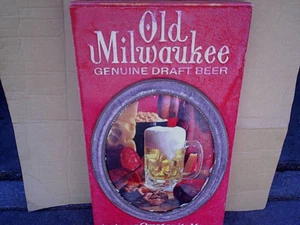 OLD MILWAUKEE GIANT STYROFOAM GENUINE DRAFT BEER SIGN,Tastes As Great It's Name - Picture 1 of 6