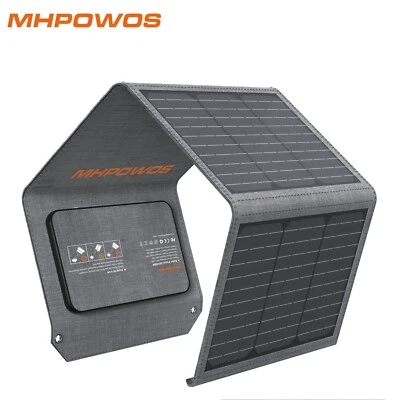 Solar Ladegerät Faltbar Outdoor Solarbetrieben 40W Tragbar Wasserdicht MHPOWOS - Bild 1 von 4