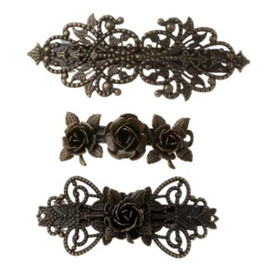 3 Pcs Women Hair Clips Hairpins Retro Vintage Metal French Barrette Hair Jewelry - Picture 1 of 8