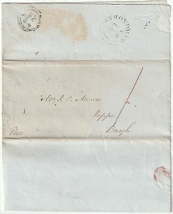 1848 NORFOLK WYMONDHAM PMK >J C MOORE AT BURGH RE MILL & DRENAGE ROBERT PRATT - Imagen 1 de 2
