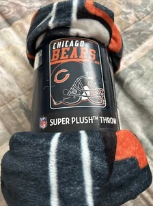 NEW NFL *CHICAGO BEARS* SUPER PLUSH LARGE THROW BLANKET 46x60” - Picture 1 of 2