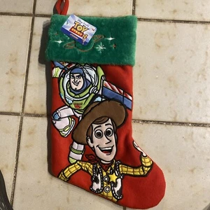 Disney Toy Story 4 Christmas Stocking Buzz Lightyear Woody Embroidered - Picture 1 of 7