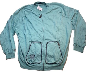 BLAC LABEL 1968 NEW NOS 6XL Vintage TEAL ZIP UP Sweater Track Jacket GRACE Wings - Picture 1 of 13