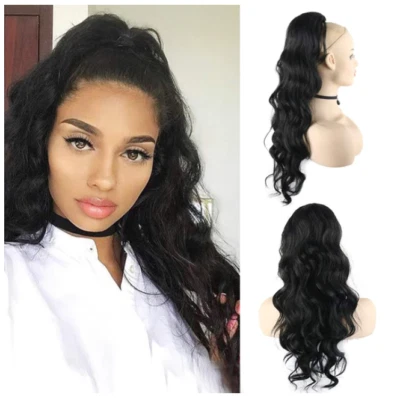 Ponytail hair for Women Light Brown Ponytail Hair 24" As Human Hair, Drawstring  - Image 1 of 3