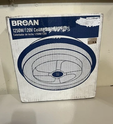 Broan 157 Calentador de Techo Eléctrico Radiante Montaje Superficial 1250W 120V Bajo Perfil Foto 1 de 3