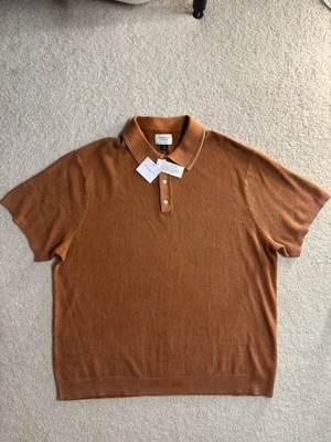 AE American Eagle XXL Suave Fin de Semana Lavado Suéter Polo Camiseta Rootbeer Naranja Foto 1 de 4