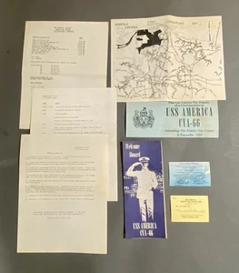 USN USS America CVA-66 Family Day Cruise Event Prospekte Tickets 1969 Vietnam - Bild 1 von 12