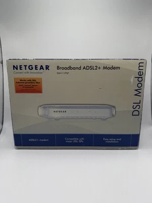 Netgear DM111PSP Broadband ADSL2+ DSL Modem – Complete with Accessories - Image 1 of 4