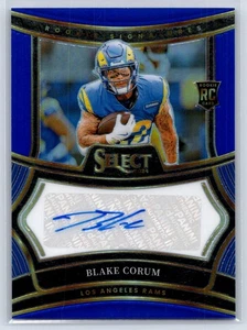 2024 Panini Select Blake Corum Rookie Signatures Blue Prizm #/149 Color Match - Picture 1 of 2