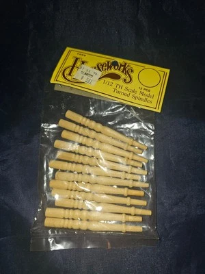 Dollhouse Miniature turned Spindles Stair Balusters 1:12 Scale 2 5/8" Tall posts - Image 1 of 4
