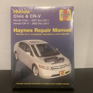 Haynes 42026 Repair Manual for Honda Civic 2001-2011 & Honda CR-V 2002-2011 - Picture 1 of 3