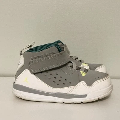 Zapatos NIKE AIR Jordan Flight SC 3 para niños pequeños talla 7C gris blanco amarillo retro Foto 1 de 4