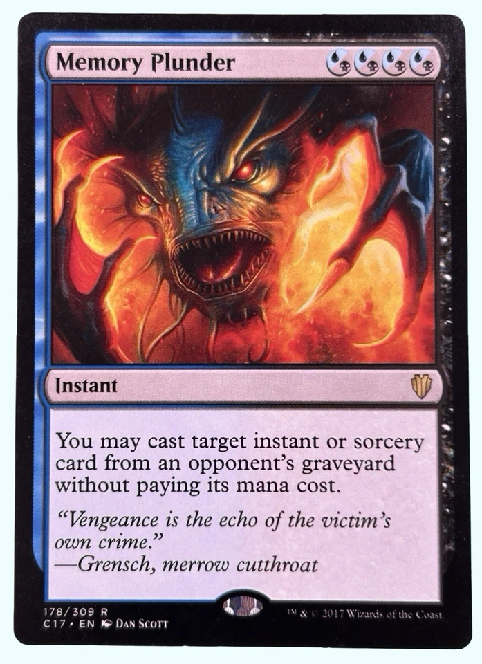 Memory Plunder, Commander 2017, NM Near Mint, Magic the Gathering MTG - Image 1 of 1
