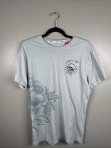 FLAW - Airwalk light Green Floral and Skull Men’s T-Shirt Graphic Tee Size S - Imagen 1 de 8