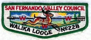 MINT  25th Anniversary WALIKA LODGE No.228 OA  FLAP  SAN FERNANDO VALLEY COUNCIL - Picture 1 of 3