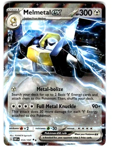 Pokemon Obsidian Flames Card 153/197 Melmetal ex Double Rare - Picture 1 of 4