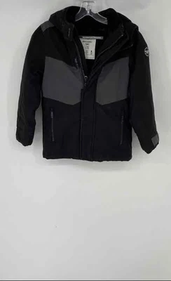 Abercrombie Unisex Niños Negro Gris Manga Larga Con Capucha Cremallera Completa Chaqueta de Esquí Talla 7/8 Foto 1 de 4