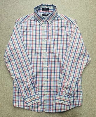 IZOD 男孩特大号 18-20 蓝色绿色格子表演弹力青少年儿童 — 第 1/4 张图片