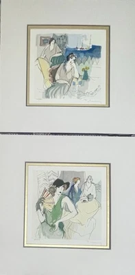 Dos serigrafías raras de edición limitada firmadas y numeradas por Itzchak Tarkay Foto 1 de 4