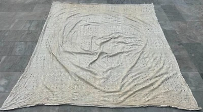 Antique Handmade French Bedsheet Mirror Decorative Bedspread textile 230x206 cm - Image 1 of 4