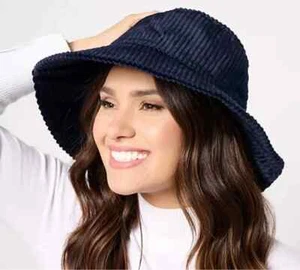 Sprigs Montana Long Brim Corduroy Hat, Navy A615722 - Picture 1 of 3