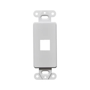 25 pezzi cric keystone stile decoratore 1 porta inserto modulare da parete piastra di copertura bianco - Foto 1 di 6