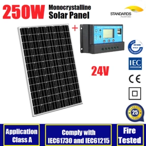 24V 250W Mono Solar Panel Kit 36V PV 24V Battery Charging 30A Solar Regulator - Picture 1 of 2