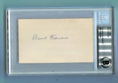 Bevo Francis Signed Index Card 3x5 Autographed Rio Grande College Beckett BAS - Image 1 of 2