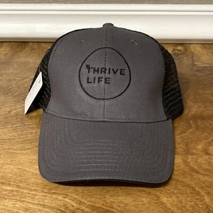 Sombrero Thrive Life Gris Negro Logo Nuevo Con Etiquetas OSFM - Imagen 1 de 7
