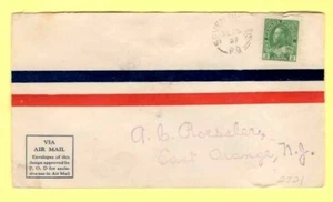 CANADA AAMC 2721 b FFC SEVEN IS - QUEBEC 12-25 -1927 ROESSLER Orange NJ US - Picture 1 of 2
