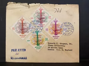 HAITI, Copertina BusinessAirmai, anni '60, affrancata/marcata - Foto 1 di 2